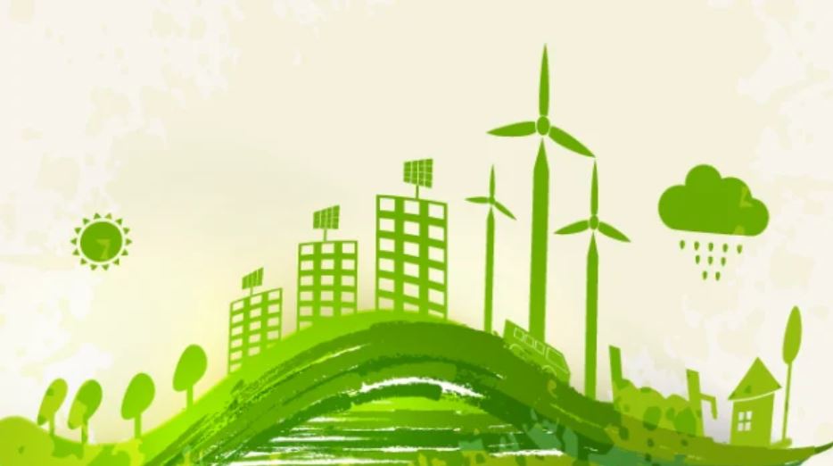 illustratie groene stad