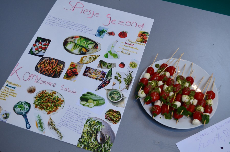 gezonde spiesjes bedacht door leerlingen Comenius