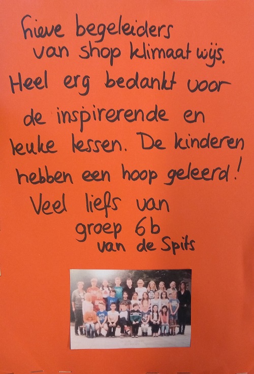 bedankbrief Shop Klimaatwijs