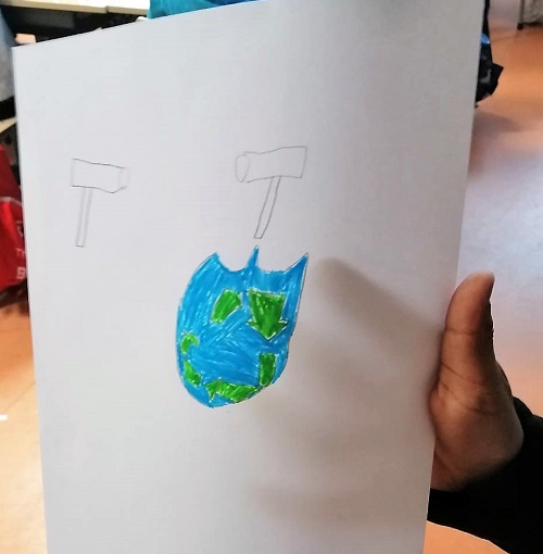 Rosemarn tekening zwerfafval