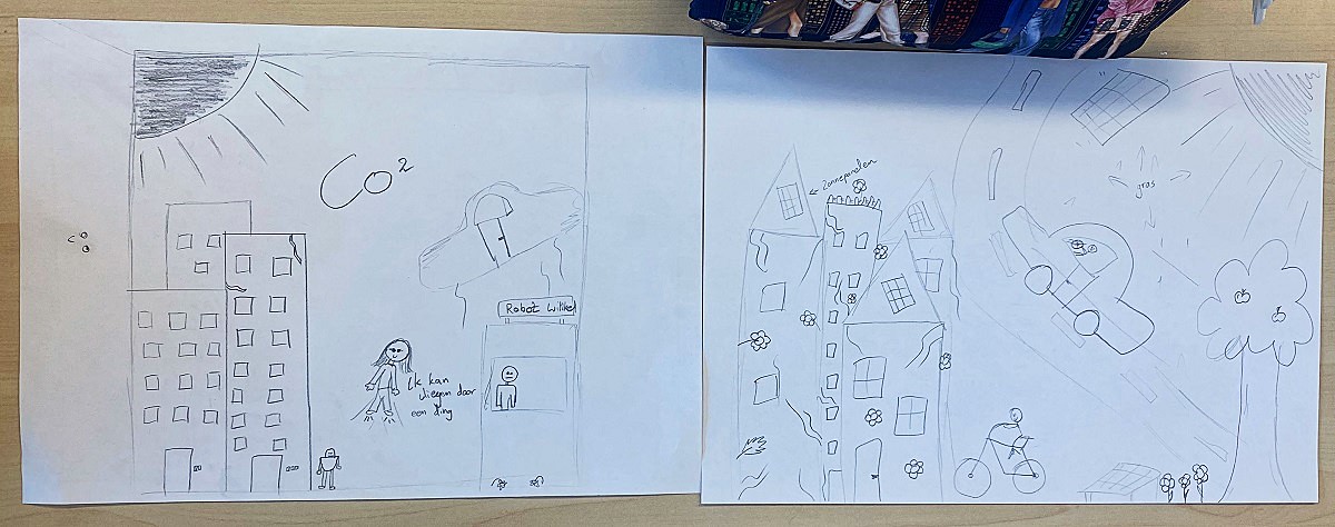 tekening Woudenberg nu en in de toekomst