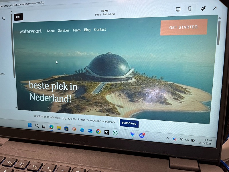 website met ontwerp toekomst Almere