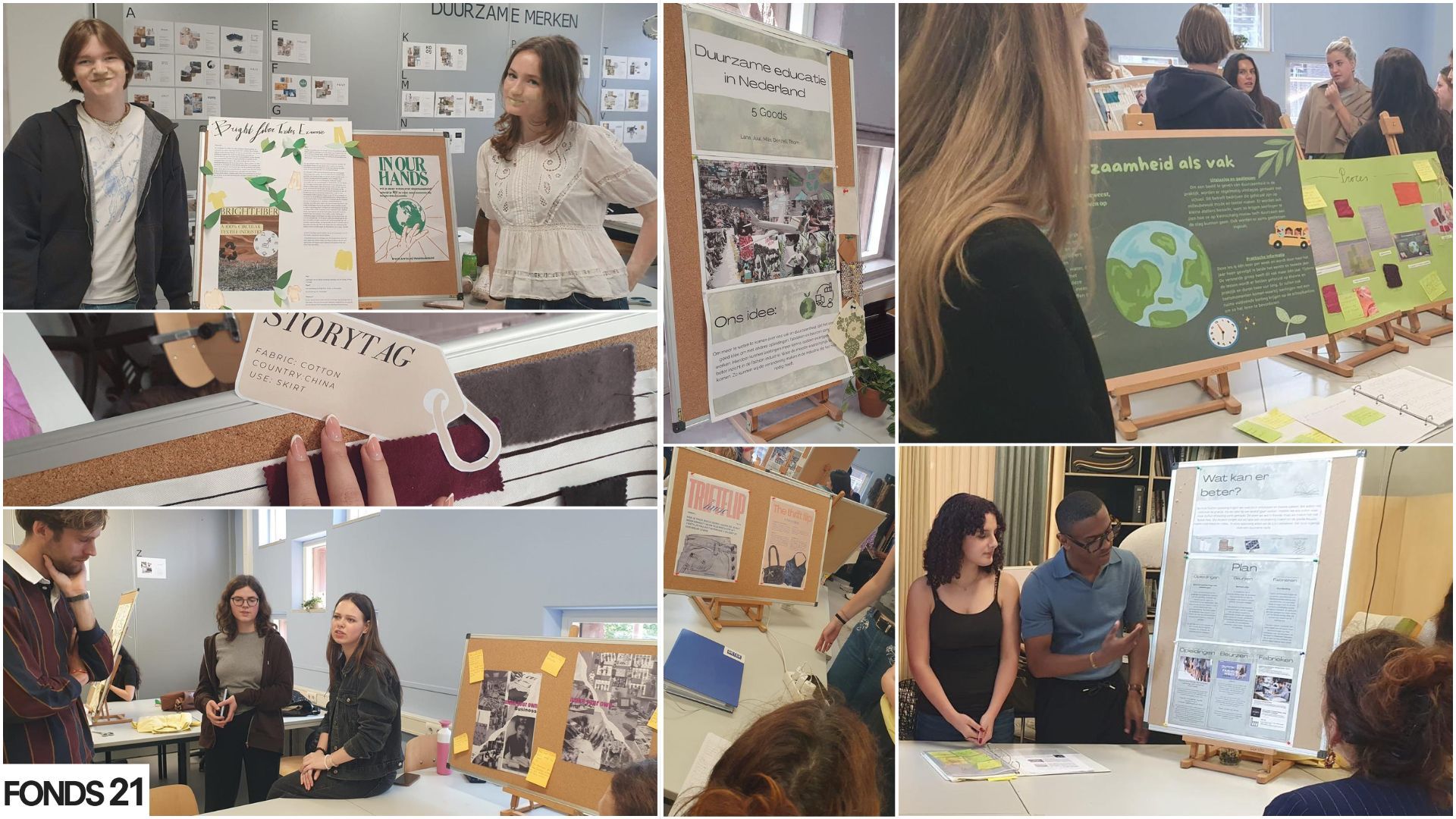 collage Greens Skills fashion op Koning Willem 1 College