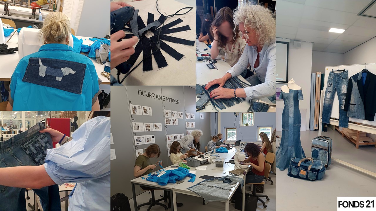 collage Green Skills fashion op Koning Willem 1 College