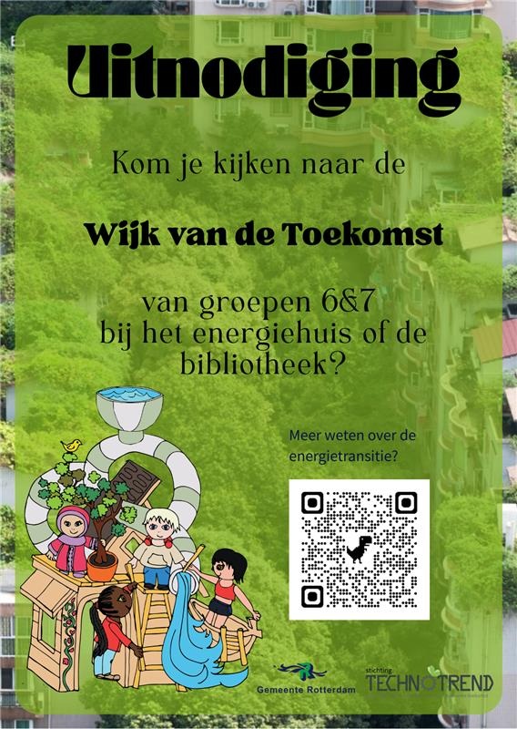 poster uitnodiging tentoonstelling wijk van de toekomst