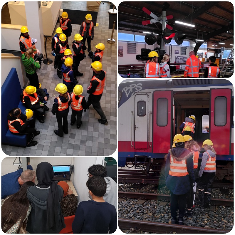 fotocollage leerlingen bij railcenter