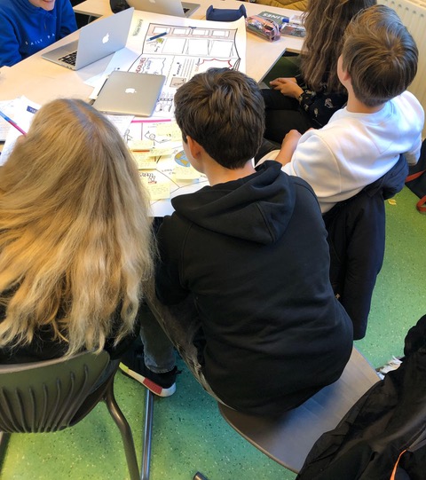 leerlingen aan de slag in Young Climathon