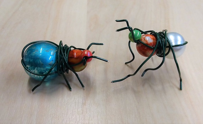 bodemdiertjes gemaakt bij lessen natuur en techniek