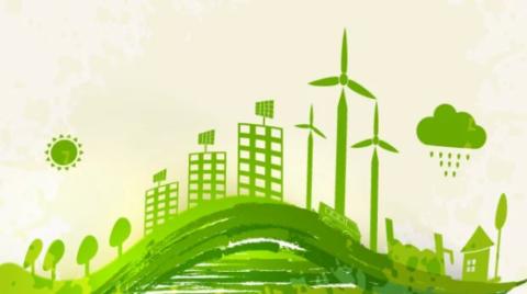 illustratie groene stad