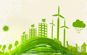 illustratie groene stad